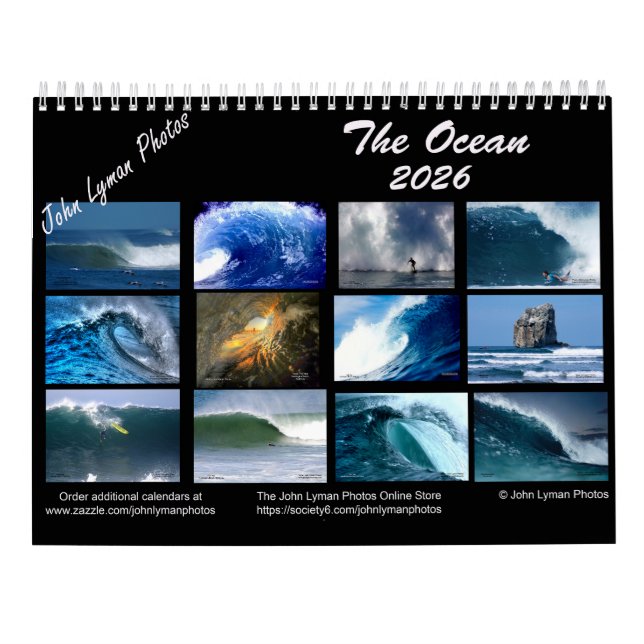 The Ocean 2026 Calendar Kalender (Baksida)