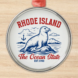The Ocean State Seal – Rhode Island Julgransprydnad Metall