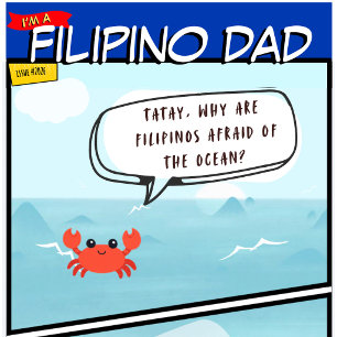 The Ocean's Tubig—Rolig Filippinsk Fars Dag-kort Kort