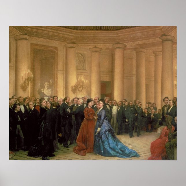 The Odeon Theater, Paris, 1869 (oil on canvas) Poster (Framsidan)
