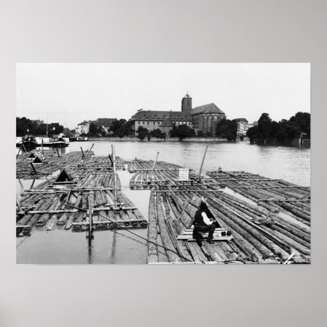 The Oder at Breslau Poland, 1910 Poster (Framsidan)