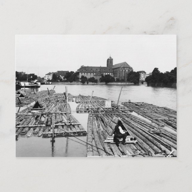 The Oder at Breslau Poland, 1910 Vykort (Framsida)