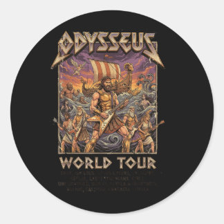 The Odyssey Odysseus World Tour Rock Band Merchand Runt Klistermärke