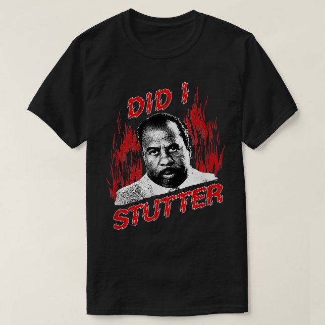 The Office Did I Stutter Flames  T Shirt (Design framsida)