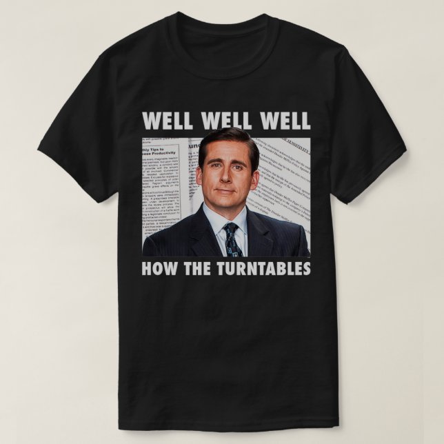 The Office Michael How The Turntables  T Shirt (Design framsida)