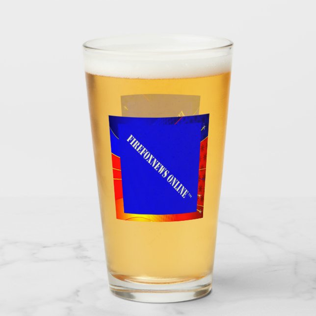 The Official FIREFOXNEWS ONLINE™ Beverage Glass Glaskopp (Framsida fylld)