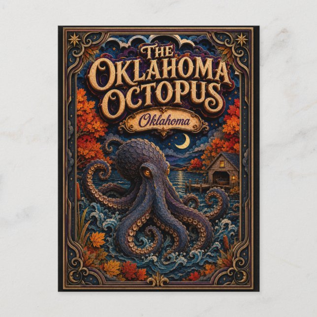 The Oklahoma Octopus Oklahoma Popcut Legends Vykort (Framsida)