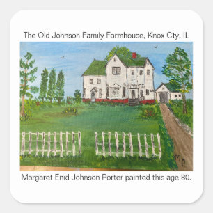 The Old Johnson Family Farmhouse 2000 MEJP Fyrkantigt Klistermärke