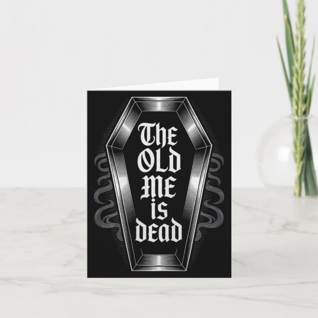 The Old Me Is Dead Humorous Transformation New Beg Kort (Framsida)