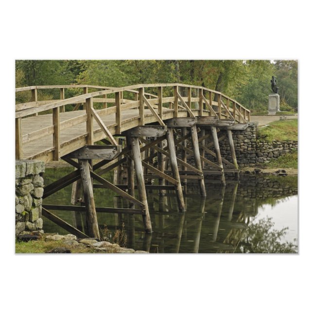 The Old North Bridge, Minute Man National Fototryck (Framsidan)