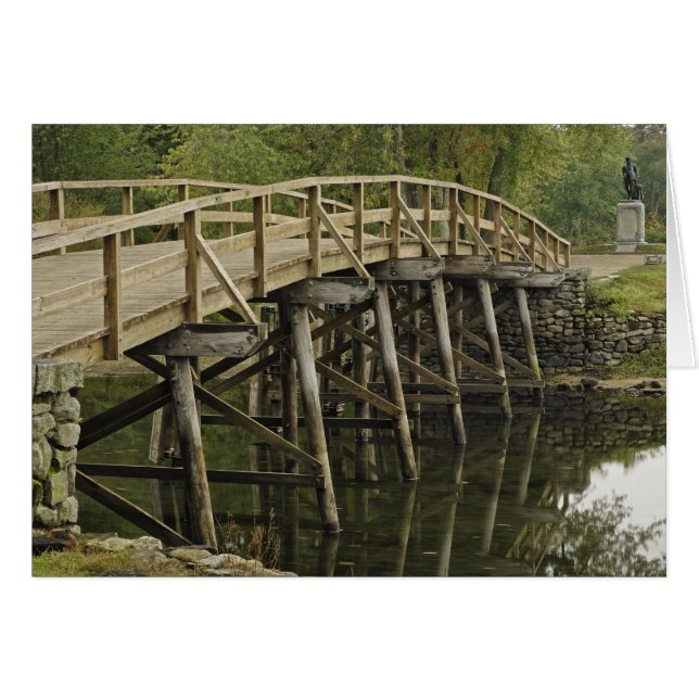 The Old North Bridge, Minute Man National Hälsningskort (Framsidan Horizontal)