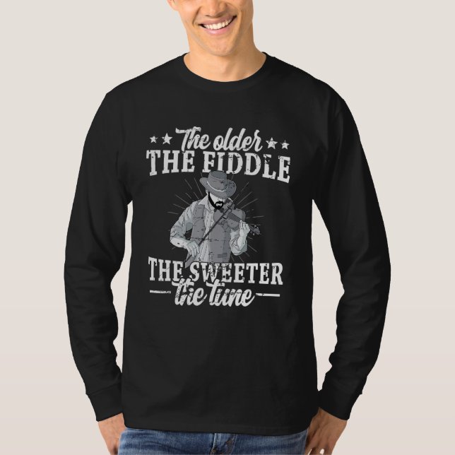 The older the fiddle viola string instrument fiddl t shirt (Framsida)
