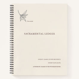 The Olive Branch- Minimalist Sacramental Notebook 