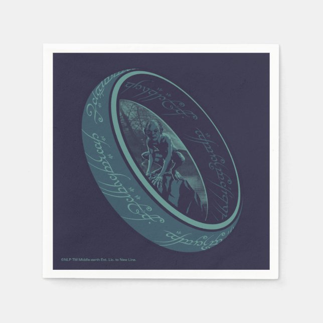 THE ONE RING™ GOLLUM™ Grafik Pappersservett (Framsidan)