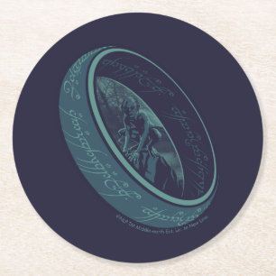 THE ONE RING™ GOLLUM™ Grafik Underlägg Papper Rund
