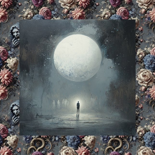 The Ones Who Saw Before the After — Gothic Surreal Canvastryck (The Ones Who Saw Before the After + Channeling the Veil )