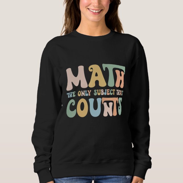 The Only Subject That Counts Funny Mathematics Tea T Shirt (Framsida)