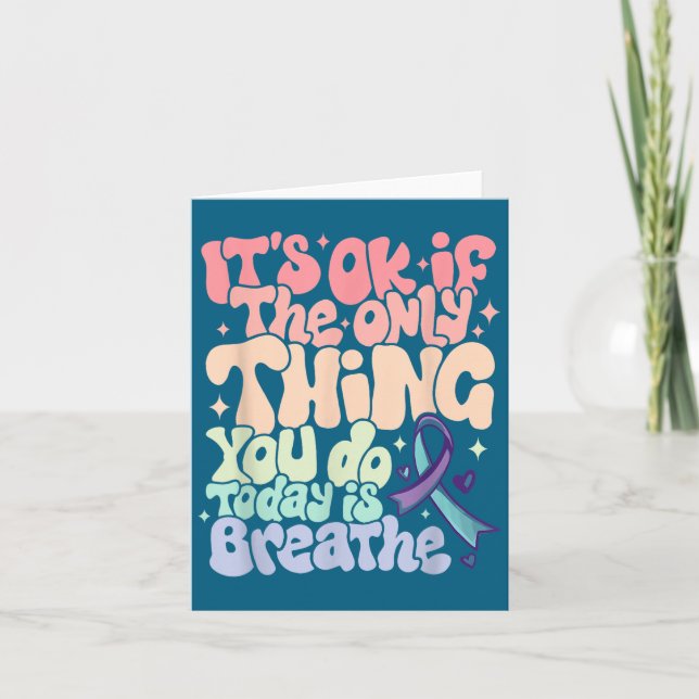 The Only Thing You Do Today Is Breathe Suicide Pre Kort (Framsida)
