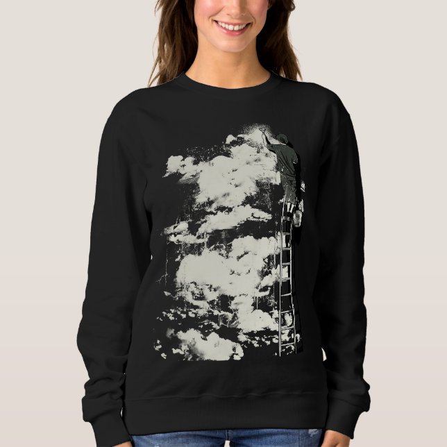 The Optimist Inspirational Happy Sky Graffiti Stre T Shirt (Framsida)