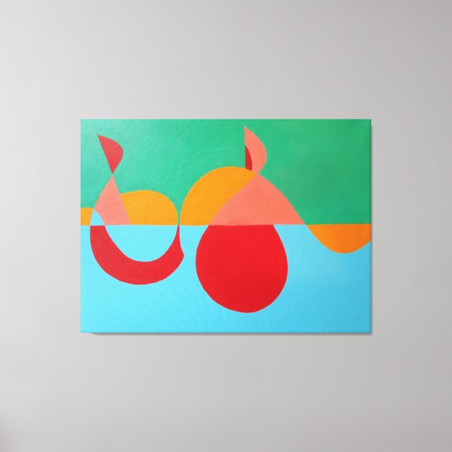 The Orange Clef Modern Art Print Canvastryck (Framsida)