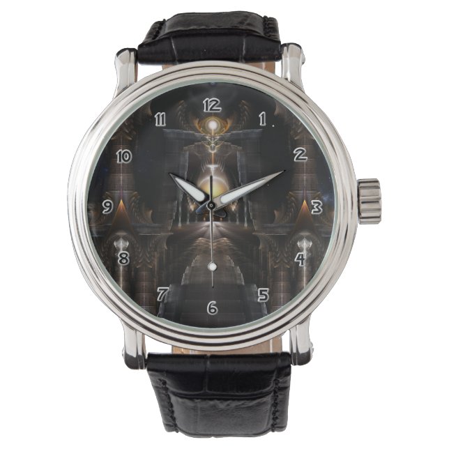 The Orb Of Acrellis Fraktal Art Armbandsur (Framsida)