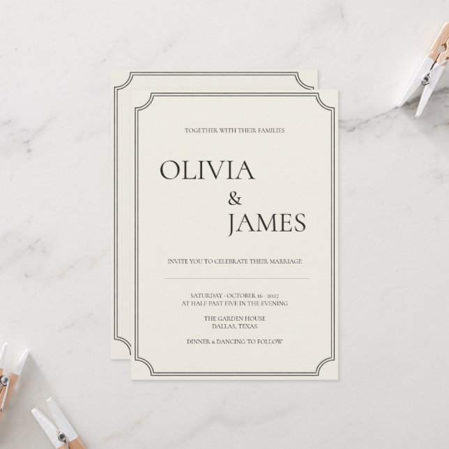 THE ORGANIC inbjudan suite av The Wedding Edit (Fram/Back In Situ)