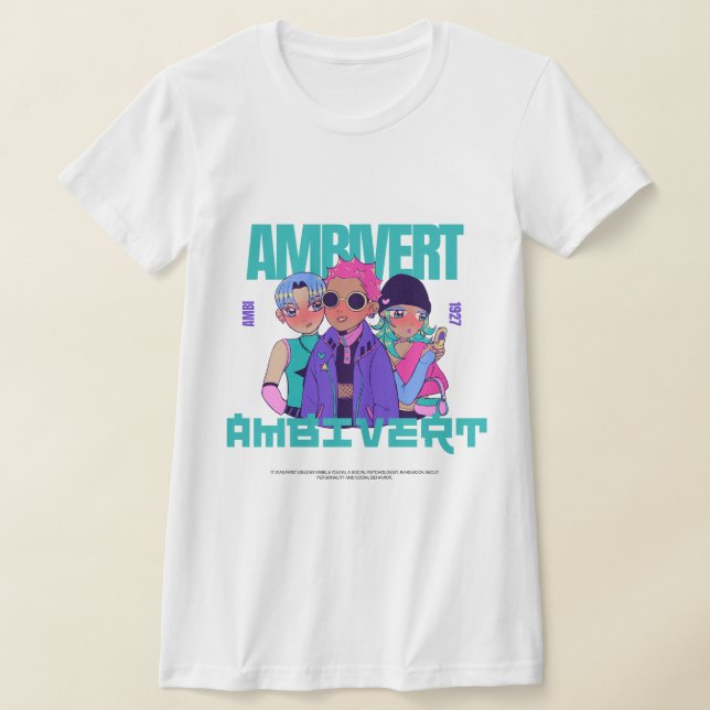 The Origin of the Word “Ambivert” T Shirt (Laydown)
