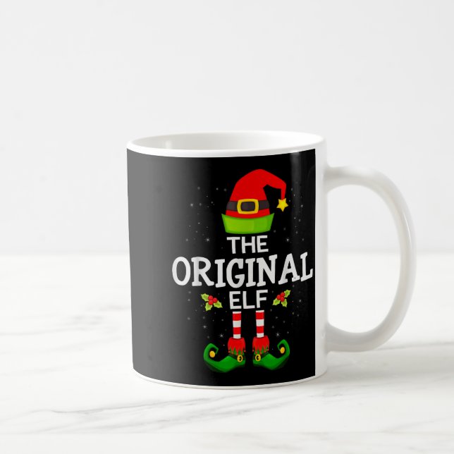 The Original Elf Christmas Family Matching Pajama  Kaffemugg (Höger)