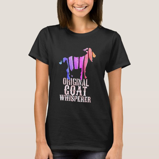 The Original Goat Whisperer  Goat Farmer T Shirt (Framsida)