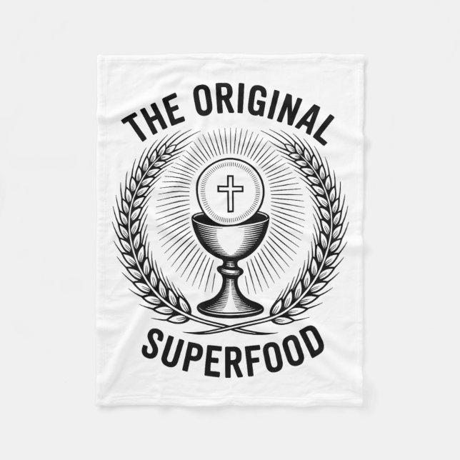 The Original Superfood Eucharist Catholic M  Fleecefilt (Framsidan)