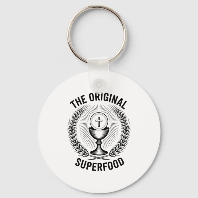 The Original Superfood Eucharist Catholic M  Nyckelring (Framsida)