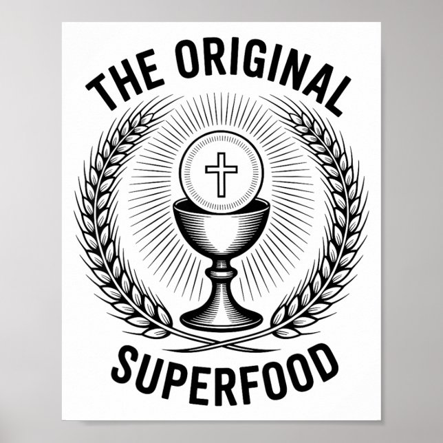The Original Superfood Eucharist Catholic M  Poster (Framsidan)