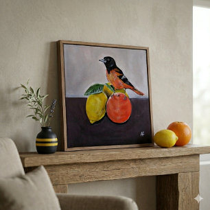 The Oriole's viloröda ställning Målning av Alfred Canvastryck