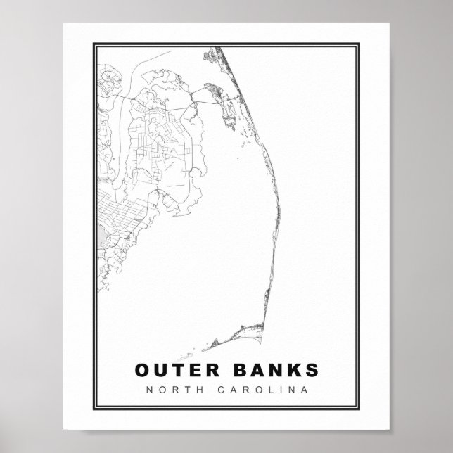 The Outer Banks Karta Poster (Framsidan)