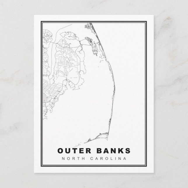 The Outer Banks Karta Vykort (Framsida)