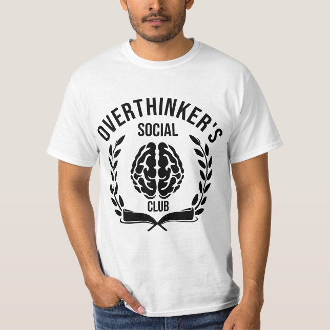 The Overthinker's Social Club T-shirt Design (Framsida)