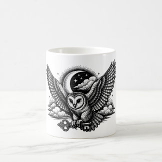 The Owl’s Secret Key - Gothic Engraving Kaffemugg