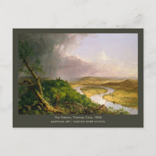The Oxbow Thomas Cole sommarlandskapsmålning Vykort