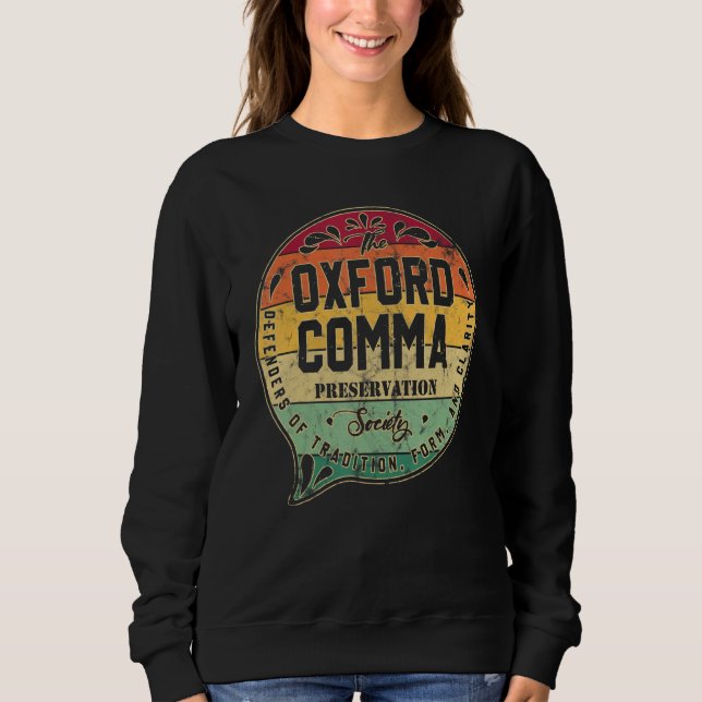 The Oxford Comma Preservation Society Dictionary V T Shirt (Framsida)