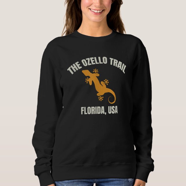 The Ozello Trail Florida USA Gecko Design T Shirt (Framsida)