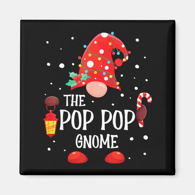The P P Gnome Matching Family Christmas Gnome Paja Magnet (Framsidan)