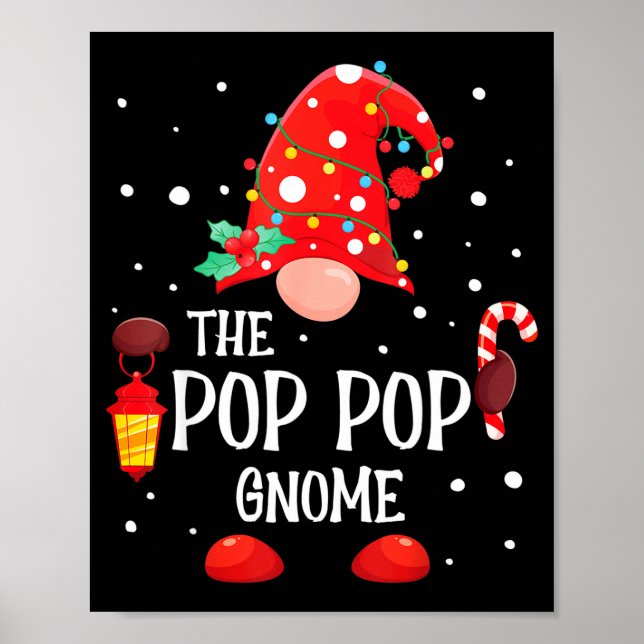 The P P Gnome Matching Family Christmas Gnome Paja Poster (Framsidan)