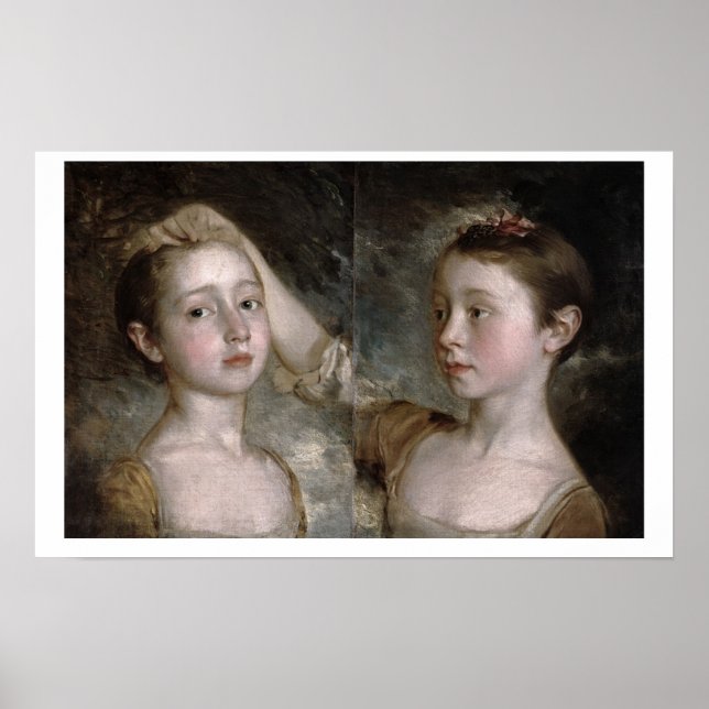 The Painter's Daughters Mary and Margaret, c.1758 Poster (Framsidan)