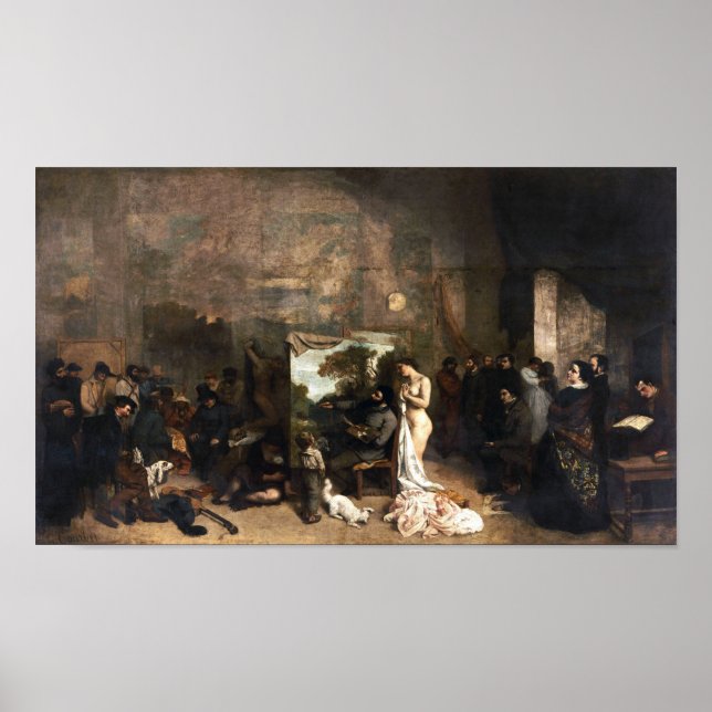 The Painter's Studio by Courbet - Poster (Framsidan)