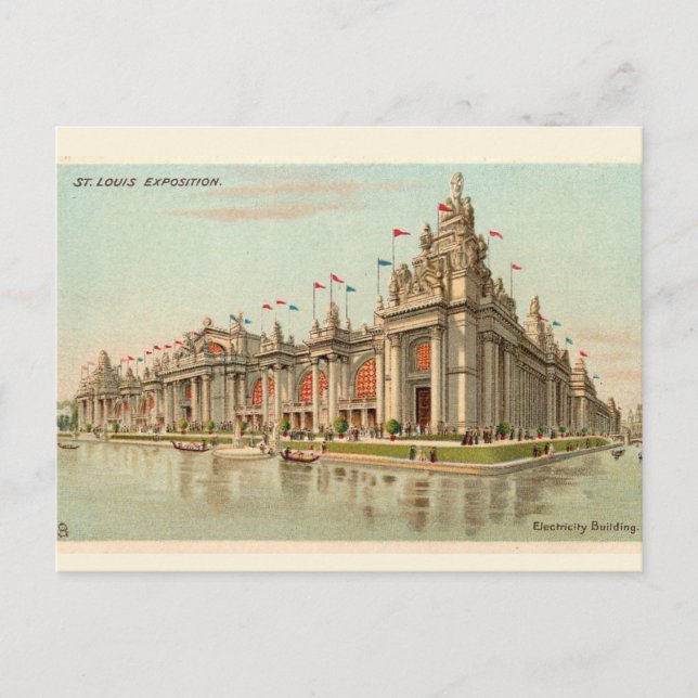 The Palace of Electricity 1904 World Fair Missouri Vykort (Framsida)
