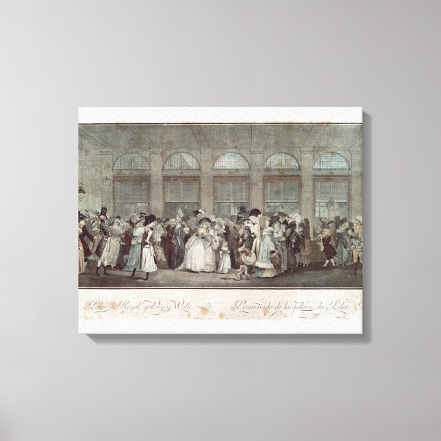 The Palais Royal Gallery's Walk, 1787 Canvastryck (Framsida)
