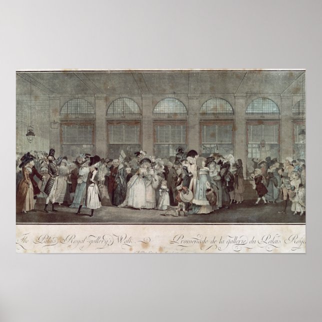 The Palais Royal Gallery's Walk, 1787 Poster (Framsidan)