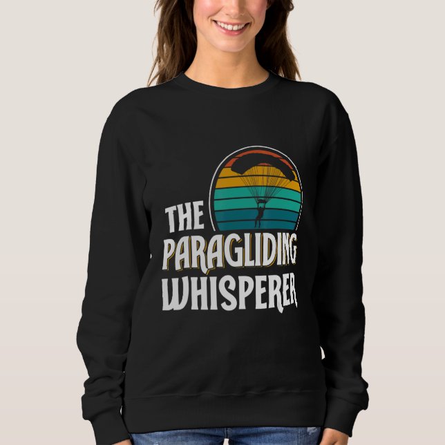 The Paragliding Whisperer Paraglider Paraglide Pil T Shirt (Framsida)