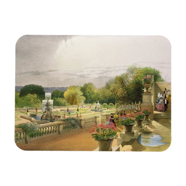 The Parterre, Harewood House nära Leeds, pub av T. Magnet (Horisontell)