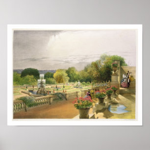 The Parterre, Harewood House nära Leeds, pub av T. Poster